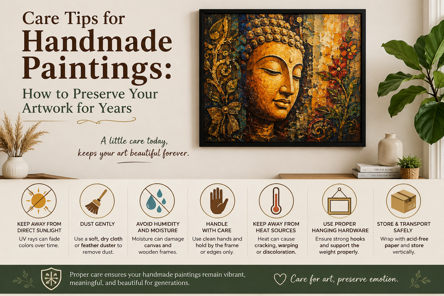 Care Tips for Handmade Paintings: How to Preserve Your Artwork for Years