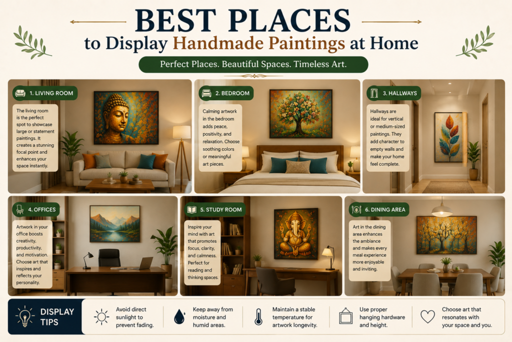 Best Places to Display Handmade Paintings at Home