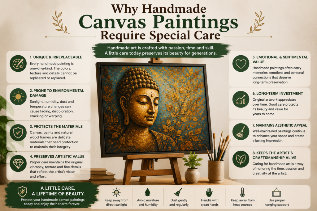 Why Handmade Canvas Paintings Require Special Care